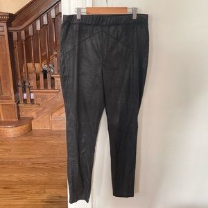 Vegan suede stretch leggings